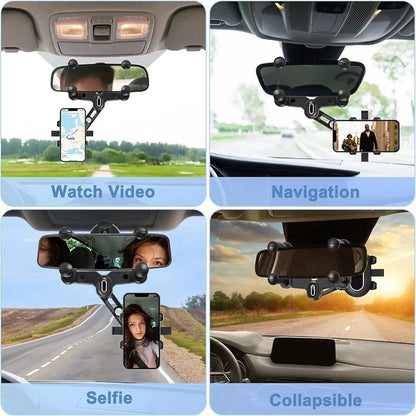 Rotatable Rearview Mirror Phone Holder