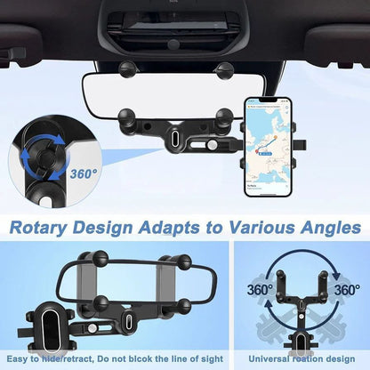 Rotatable Rearview Mirror Phone Holder