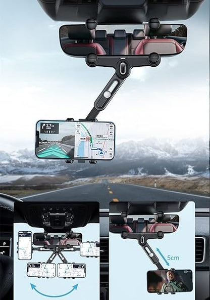 Rotatable Rearview Mirror Phone Holder